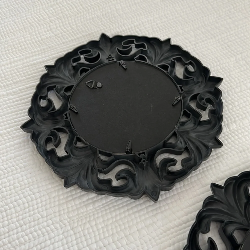 fleur-de-lis black wall mirrors -2